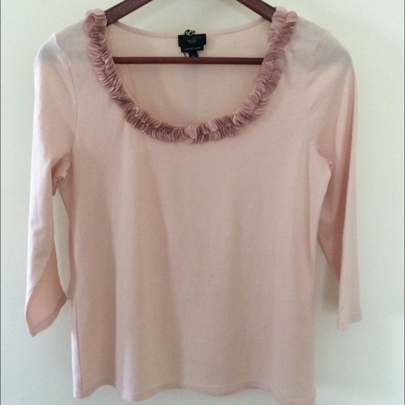 Talbots Petite Top Embellished Neckline Small NWT - Picture 2 of 4